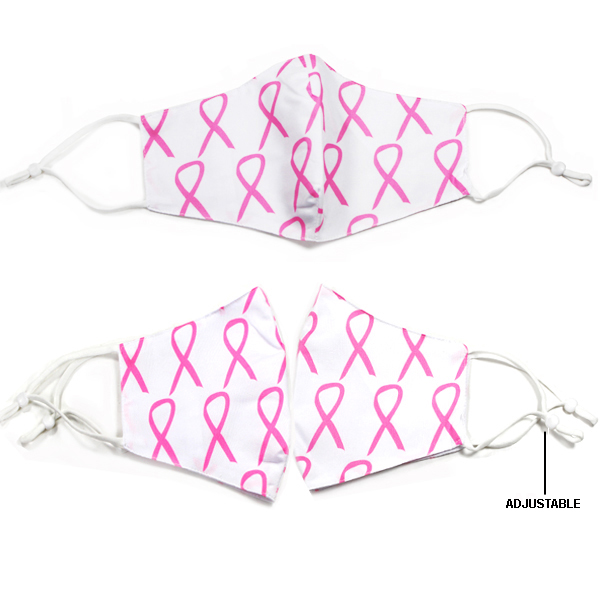 DZ-PINK RIBBON FILTER POCKET FACE MASK(MK-DZ0218-WM1026)