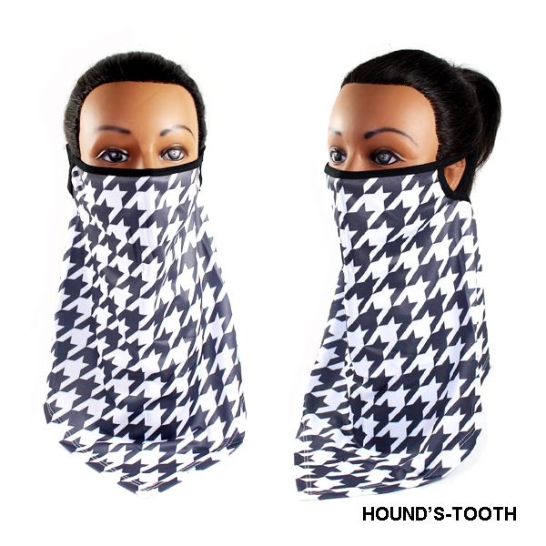 DZ-FASHION HOUND'S-TOOTH DZ MASK SCARF(MK-DZ0236-MAC)