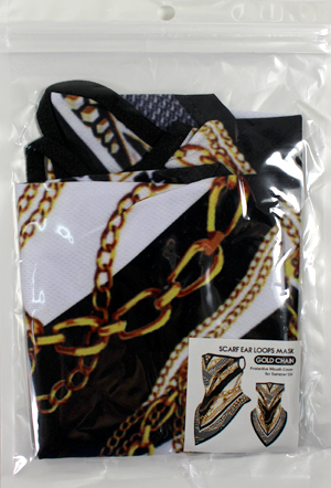 DZ-FASHION GOLD CHAIN DZ MASK SCARF(MK-DZ0238-MAC)