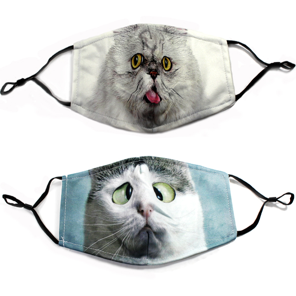 DZ-FASHION CAT PRINT MASK(MK-DZ0262-QE2297)