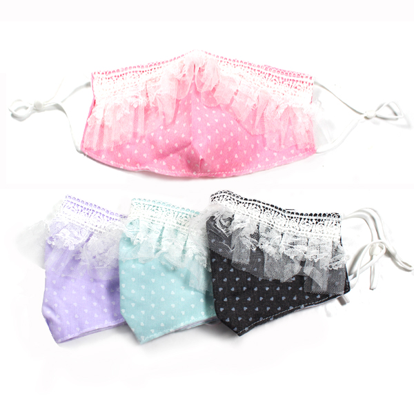 DZ-FASHION LACE FILTER POCKET FACE MASK(MK-DZ0279-QE2315)