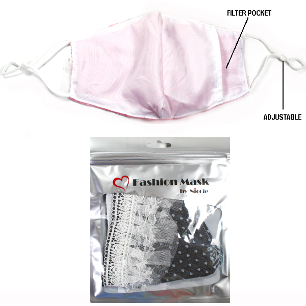 DZ-FASHION LACE FILTER POCKET FACE MASK(MK-DZ0279-QE2315)