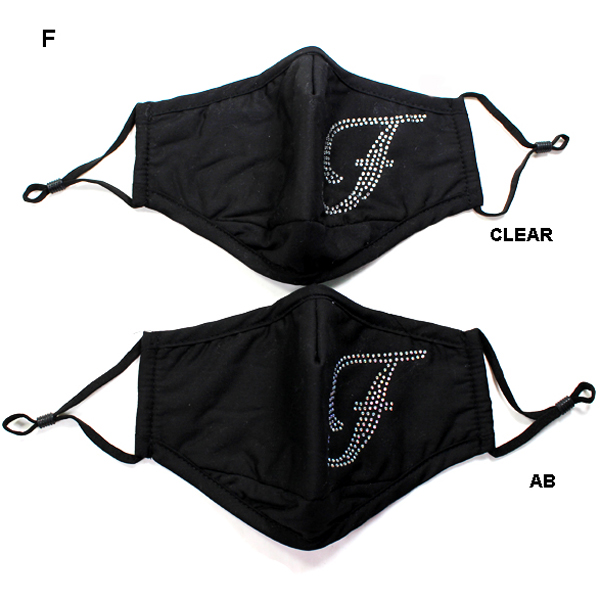 DZ-"F"FASHION CLEAR/AB INITIAL COTTON MASK(MK-DZ0285-DMK226F)