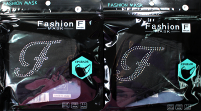 DZ-"F"FASHION CLEAR/AB INITIAL COTTON MASK(MK-DZ0285-DMK226F)