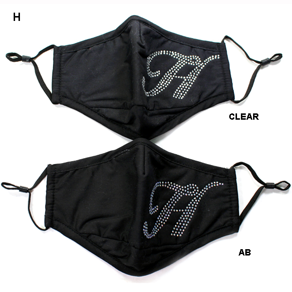 DZ-"H"FASHION CLEAR/AB INITIAL COTTON MASK(MK-DZ0285-DMK226H)