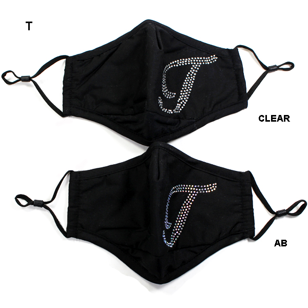 DZ-"T"FASHION CLEAR/AB INITIAL COTTON MASK(MK-DZ0285-DMK226T)