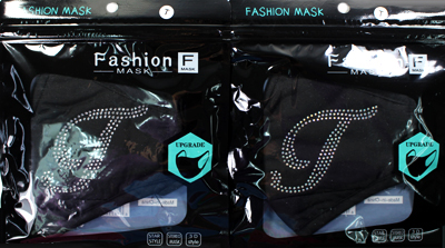 DZ-"T"FASHION CLEAR/AB INITIAL COTTON MASK(MK-DZ0285-DMK226T)