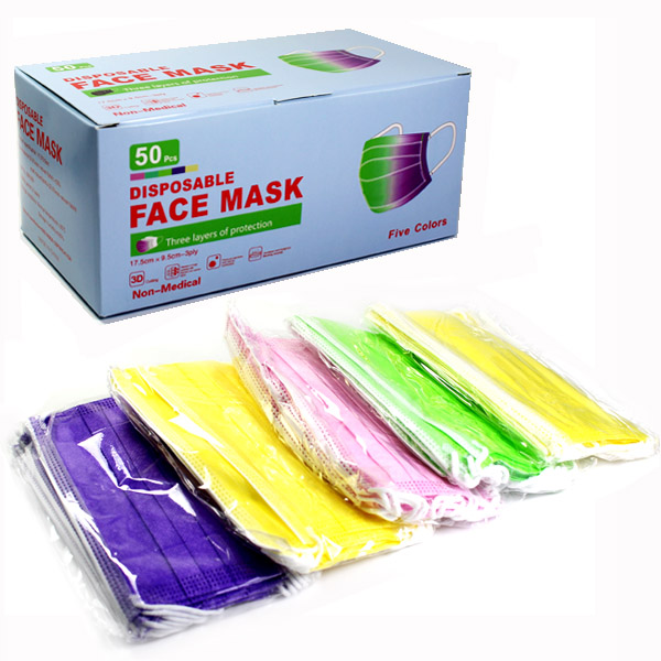 COLOR 50PCS ADULT DISPOSABLE FACE MASK(MK-DZ037)