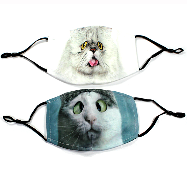 DZ-KIDS CAT PRINT FILTER POCKET MASK(MK-KID0045-QE2298)