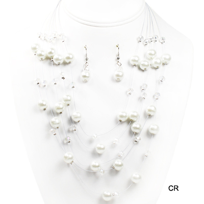 FASHION PEARL W WIRE NK SET17"(NP0022-CJS0937)