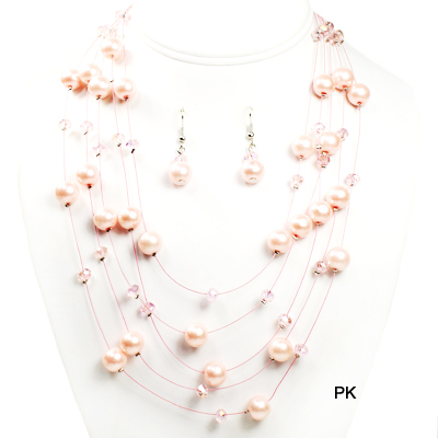 FASHION PEARL W WIRE NK SET17"(NP0022-CJS0937)