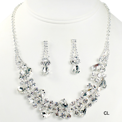 FASHION RHINESTONE NK SET14.5"(NR0009-S15410)