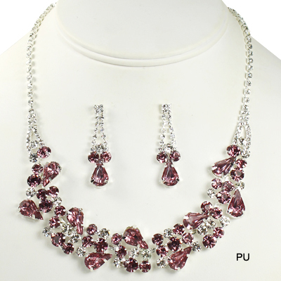 FASHION RHINESTONE NK SET14.5"(NR0009-S15410)