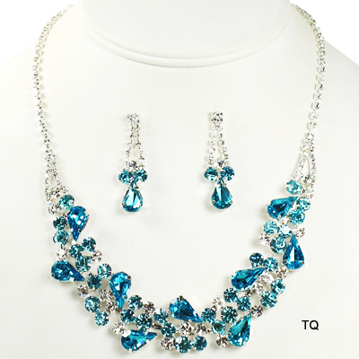 FASHION RHINESTONE NK SET14.5"(NR0009-S15410)