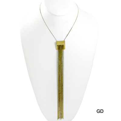 FASHION CHAIN GEO TASSEL NK14"(NT0003-JHN5673)