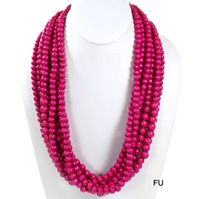 FASHION 8LN WOOD BEAD NK21"(NT0048-16150)