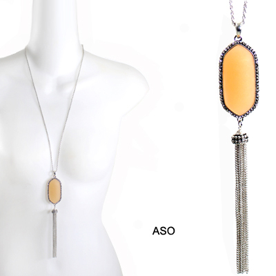 FASHION SEA GLASS W CHAIN NK27"(NT0085-AN1410)