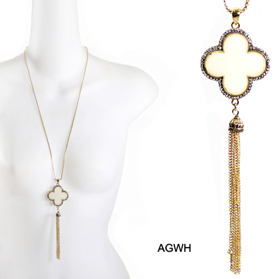 FASHION SEA GLASS W CHAIN NK27"(NT0086-AN1442)