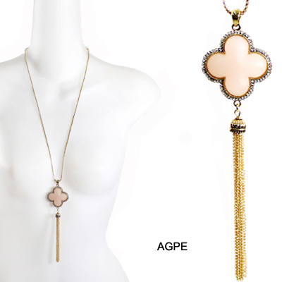 FASHION SEA GLASS W CHAIN NK27"(NT0086-AN1442)