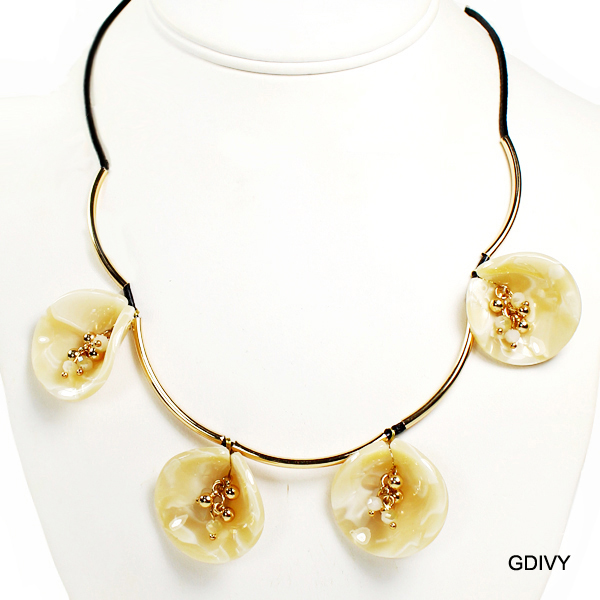 FASHION ACETATE FLOWER NK18"(NT0133-AN1791)