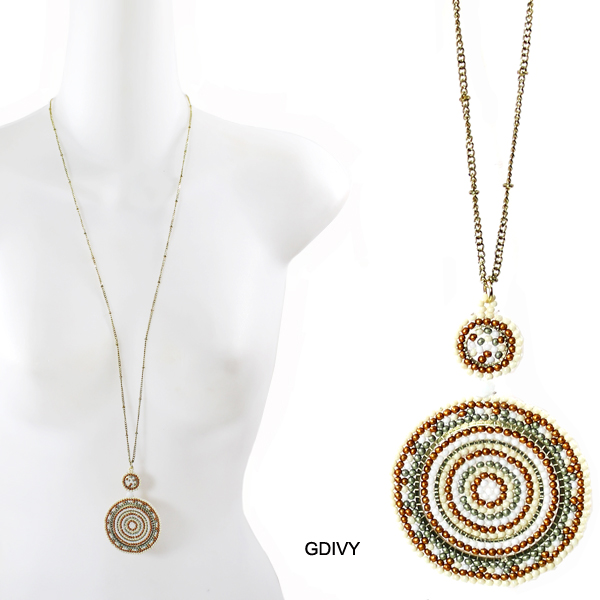 FASHION SEEDBEAD CIRCLE NK30"(NT0141-AN1825)