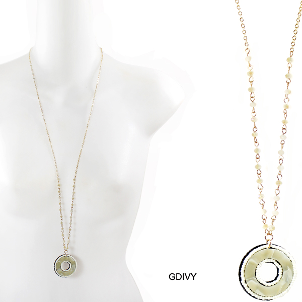 FASHION ACETATE CIRCLE NK33"(NT0142-AN1794)