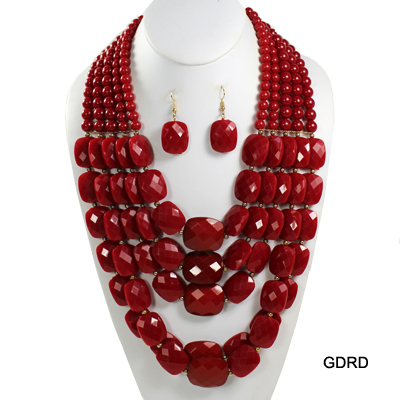 FASHION COLOR BEAD NK SET18"(NT0149-FNE3059)