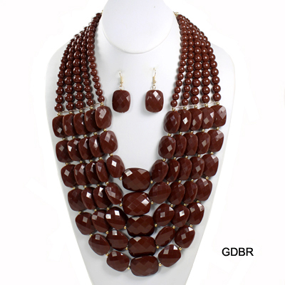 FASHION COLOR BEAD NK SET18"(NT0149-FNE3059)