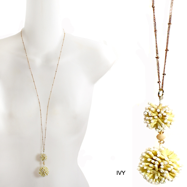 FASHION GLASS BEAD BALL NK31"(NT0177-AN1920)