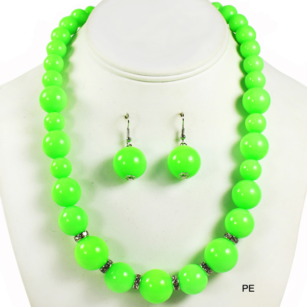 NEON BEAD COLOR NK SET17.5"(NT0206-13277)