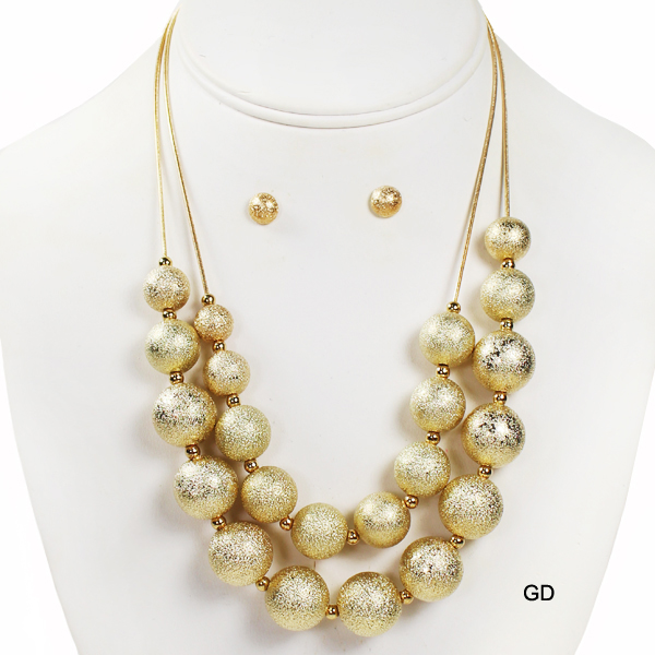 FASHION LAYERED SAND BALL NK SET18"(NT0310-CNE1662)