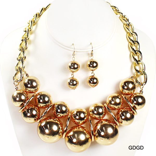 FASHION CC BALL W PEARL NK SET18"(NT0318-MNE6431)