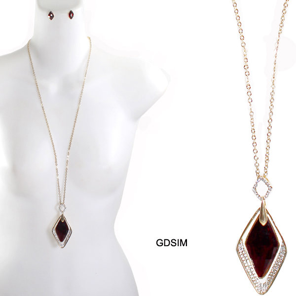 FASHION CRYSTAL STONE NK SET30"(NT0322-MNE6649)