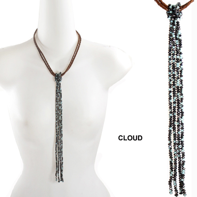 FASHION BEAD LEATHER NK16.5"(NT0331-ZN5038)