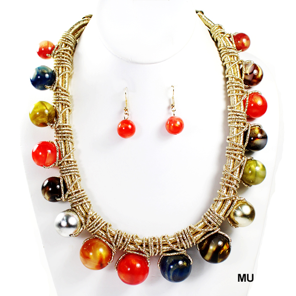 FASHION HANDMADE NK SET19"(NT0383-NEY10569)