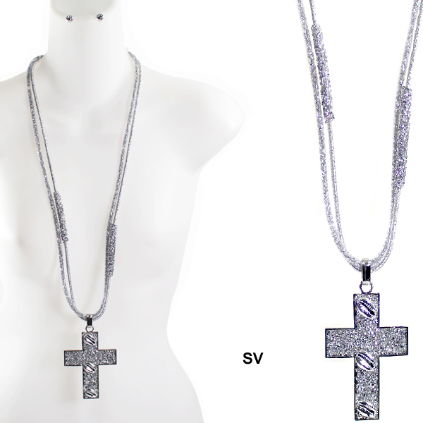 FASHION HANDMADE CROSS NK SET33"(NT0393-JSN2209)