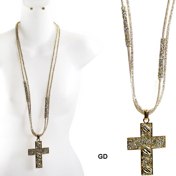 FASHION HANDMADE CROSS NK SET33"(NT0393-JSN2209)