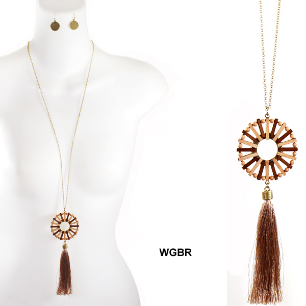 FASHION WOOD TASSEL NK SET29"(NT0439-ELNE1159)