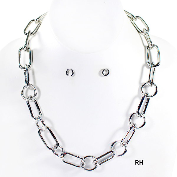 FASHION CHAIN METAL LINK NK SET17.5"(NT0494-JNE6379)