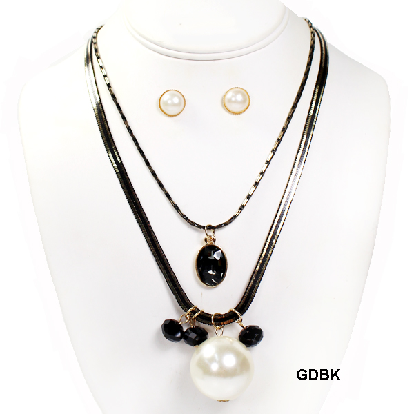 FASHION LAYER GLASSBEAD NK SET18"(NT0575-MNE6350)