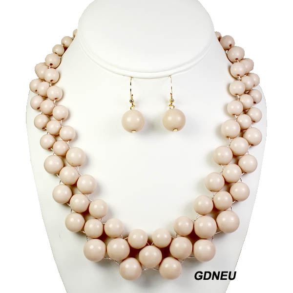 FASHION BALL BEAD NK SET18"(NT0740-MNE7794)