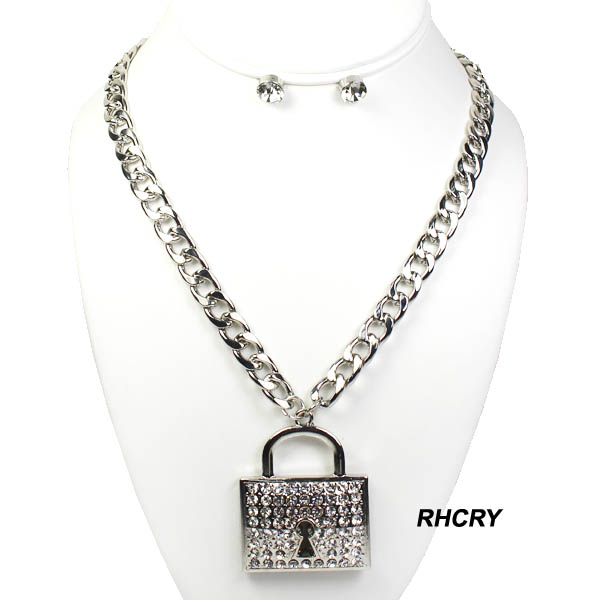 FASHION STONE LOCK NK SET18"(NT0743-MNE7631)