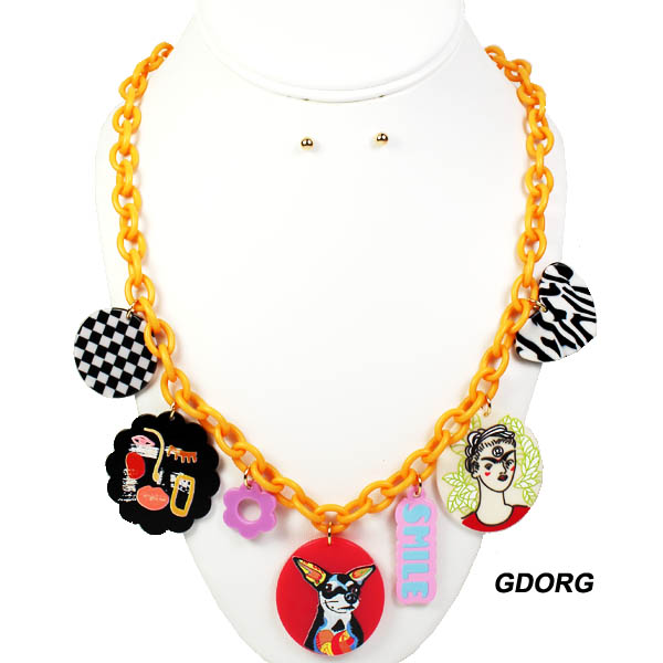 FASHION ACETATE POP ART NK SET20"(NT0751-FS3)