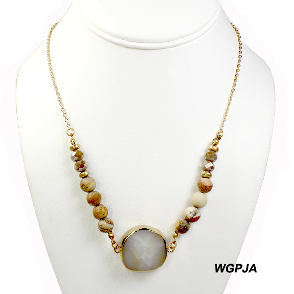 FASHION DRUZY STONE NK SET18"(NT0799-WN0453)