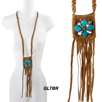 FASHION HANDMADE SUEDE TASSEL NK36"(NT0869-ON0974)