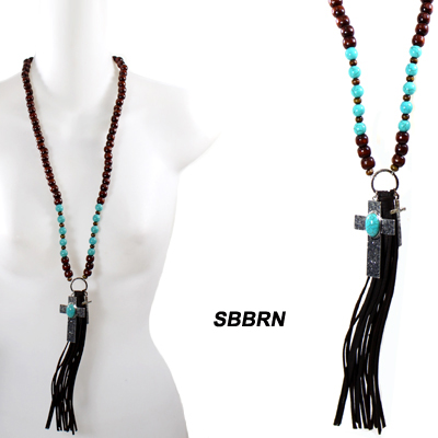 FASHION TASSEL W CROSS NK30"(NT0879-WN0104)