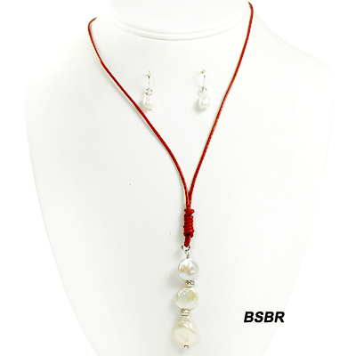 FRESH WATER PEARL CORD NK SET16"(NT0880-KNE1100)
