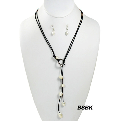 FRESH WATER PEARL CORD NK SET23"(NT0881-KNE1098)