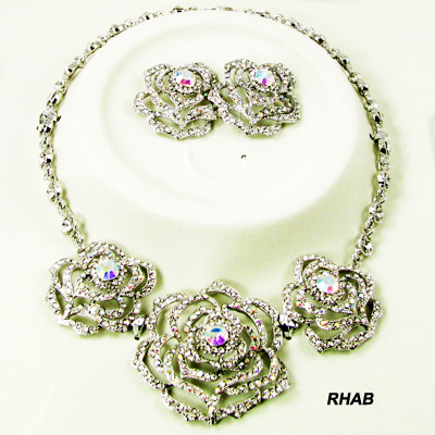 FASHION ROSE STONE NK SET(NT0910-NS569)