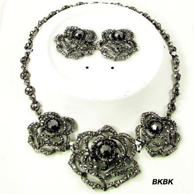 FASHION ROSE STONE NK SET(NT0910-NS569)